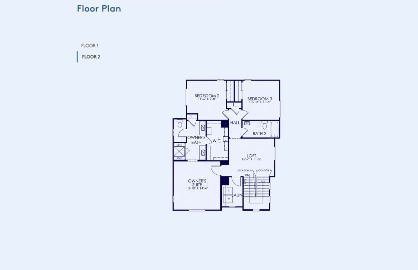 Plan 3 Floor Plan, Quick Move-In Home, Floor 2