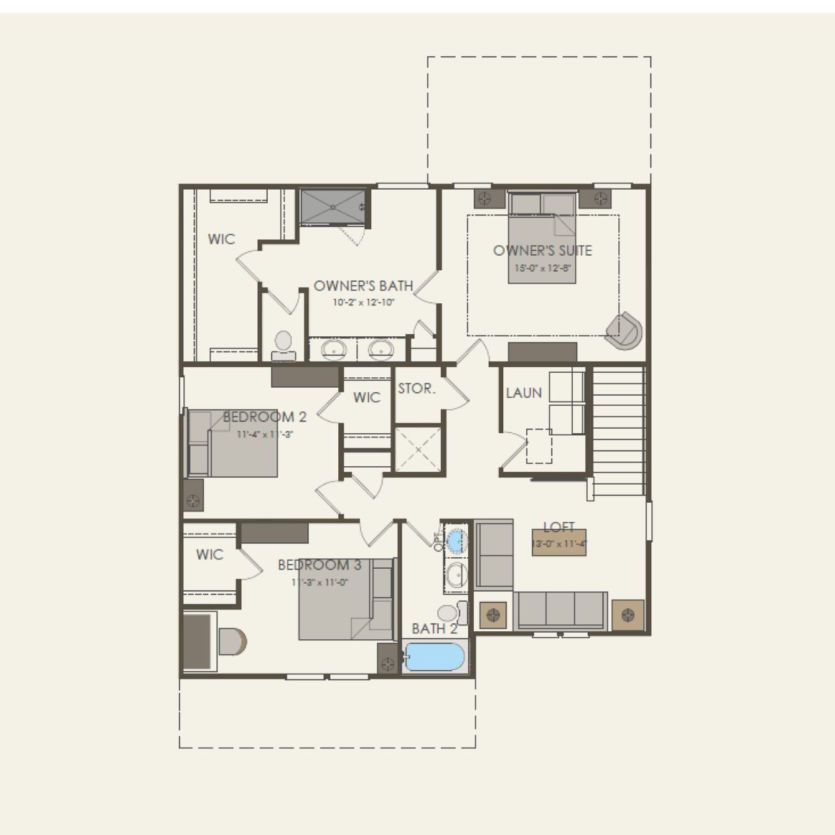 Second Floor 3 br / 2.5 ba