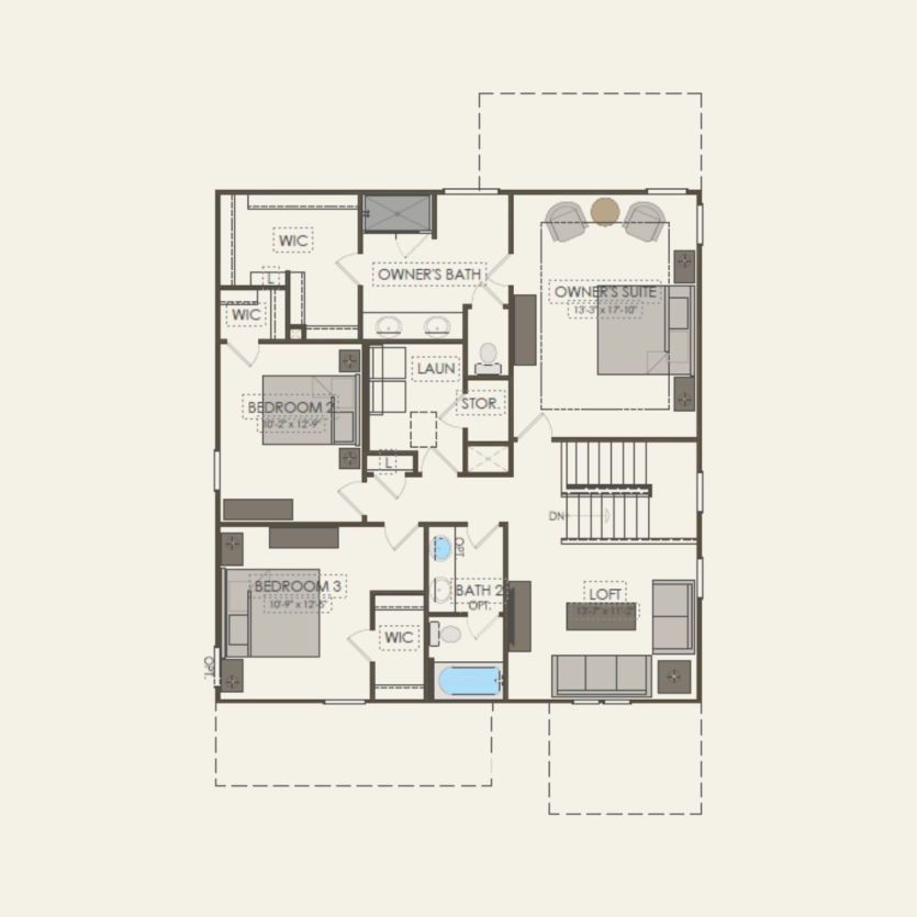 Second Floor 4 br / 2.5 ba