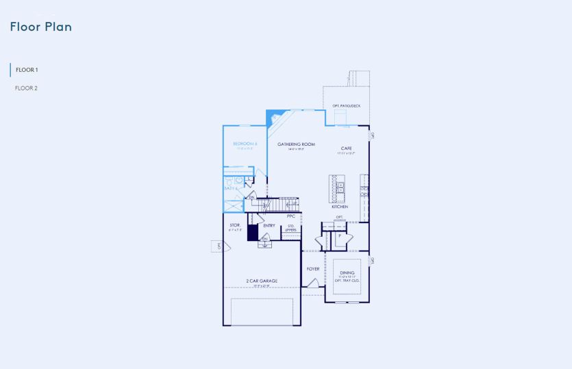 Continental Floor Plan, Quick Move-in Home, Floor 1