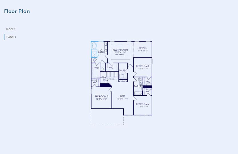 Continental Floor Plan, Quick Move-in Home, Floor 2