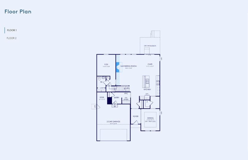 Continental Floor Plan, Quick Move-in Home, Floor 1