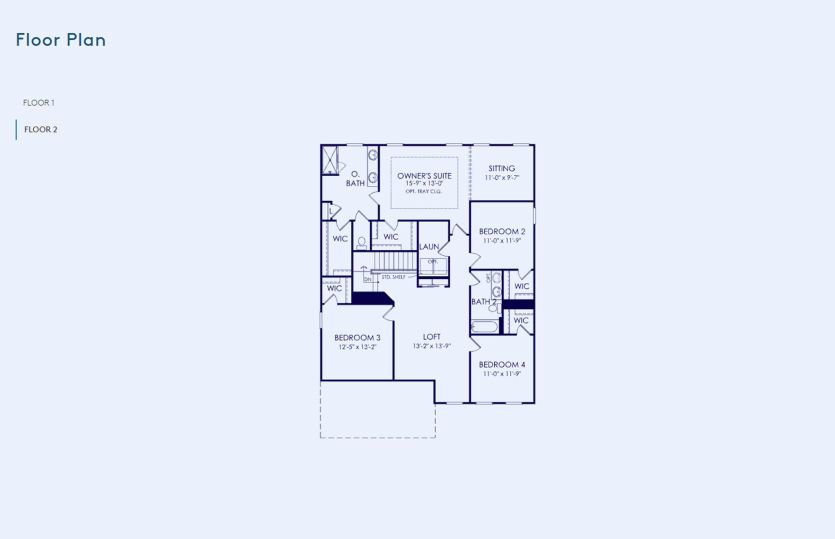 Continental Floor Plan, Quick Move-in Home, Floor 2