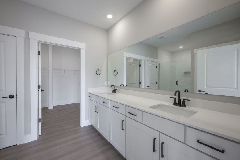 Double Bowl Vanity in Owner's Bath