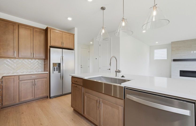 Kitchen Overlooks Gathering Room