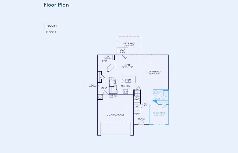 Mercer Floor Plan, Quick Move-In Home, Floor 1