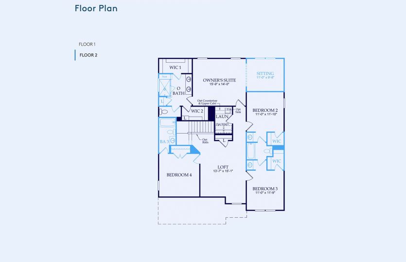 Continental Floor Plan, Quick Move-In Home, Floor 2