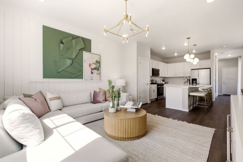 Gathering Room opens to Kitchen