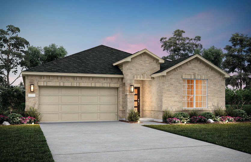 The Orchard, a one-story home with 2-car garage, shown with Home Exterior 32