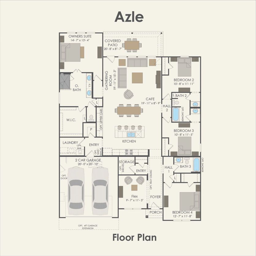 First Floor 4 br / 3 ba