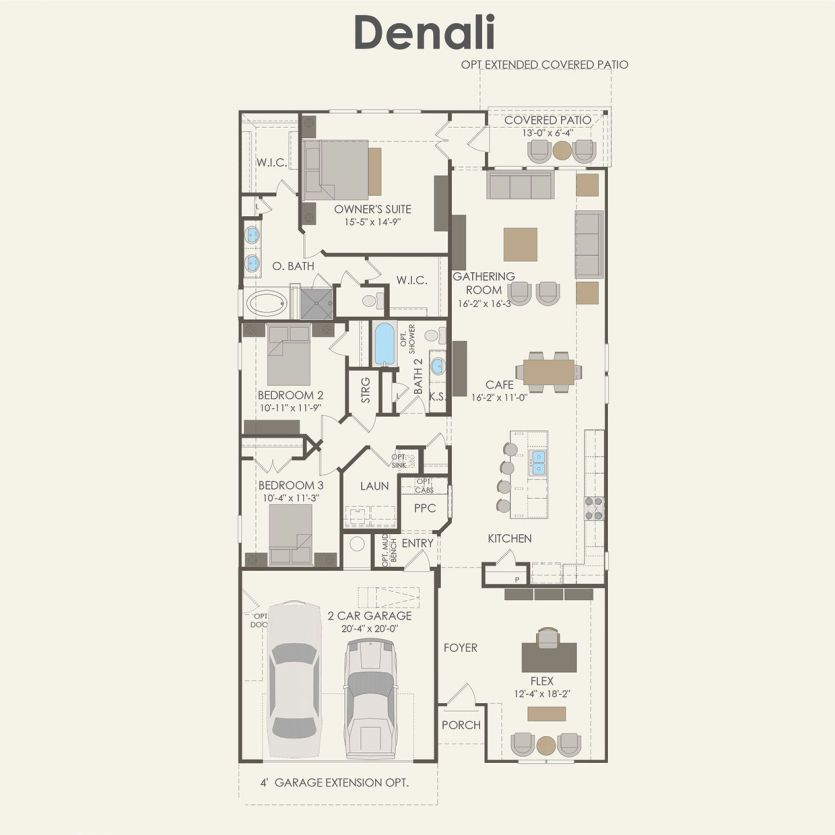 First Floor 3 br / 2 ba