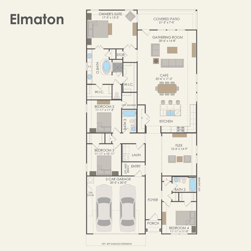 First Floor 4 br / 3 ba