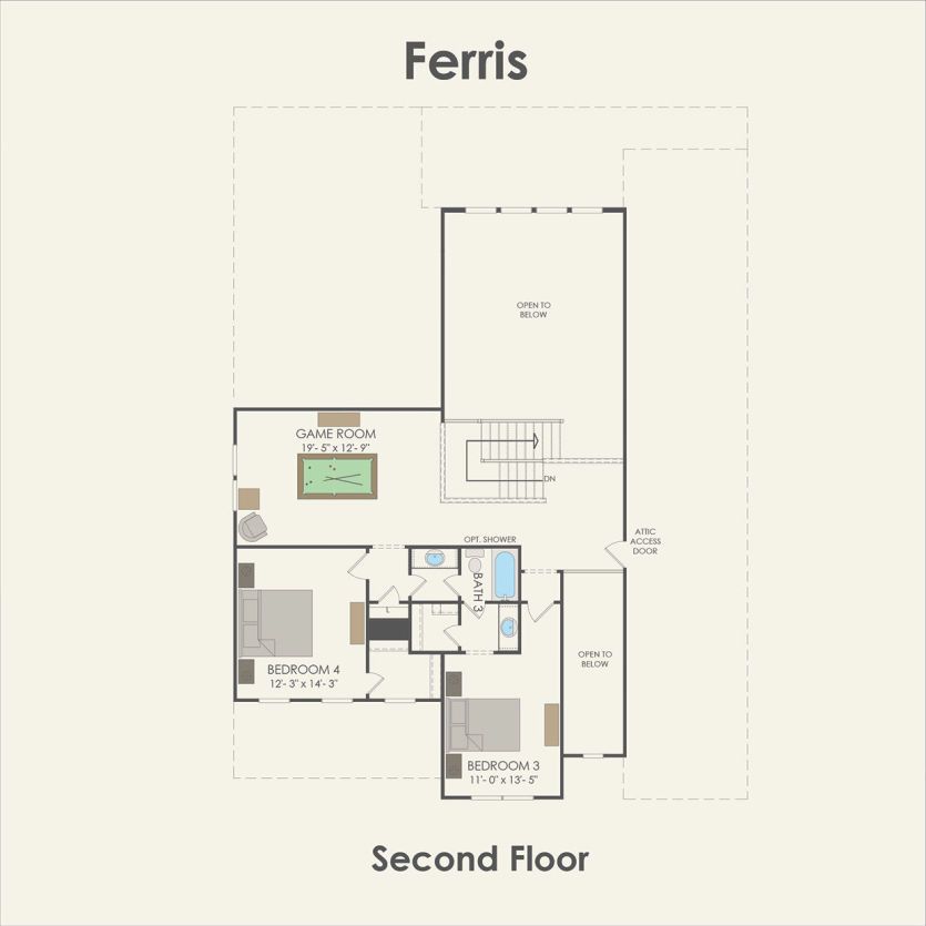 Second Floor 4 br / 3.5 ba