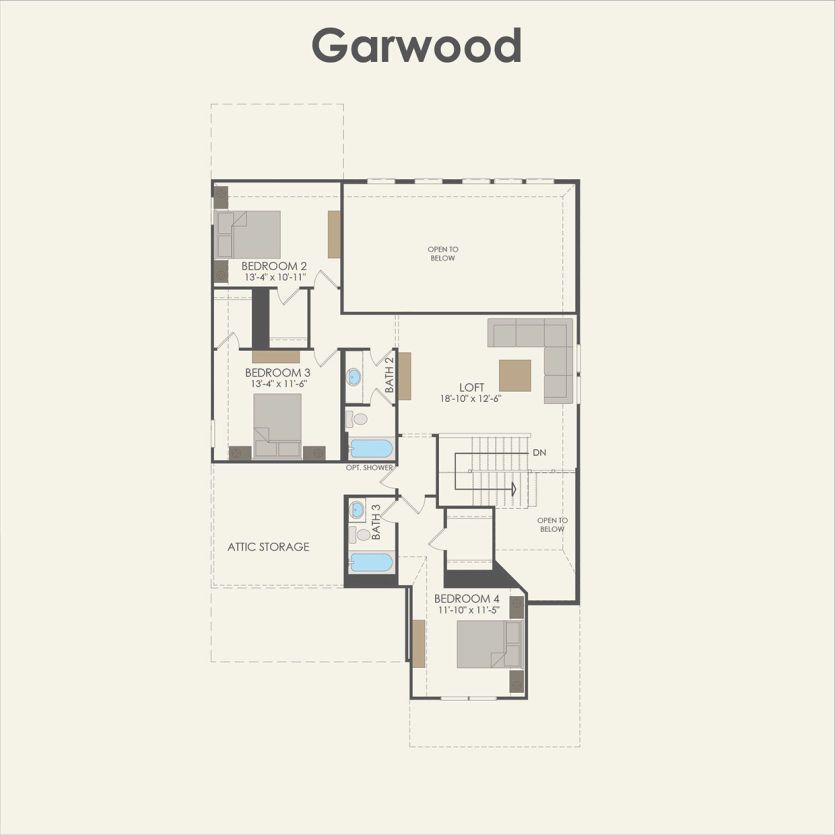 Second Floor 4 br / 3.5 ba