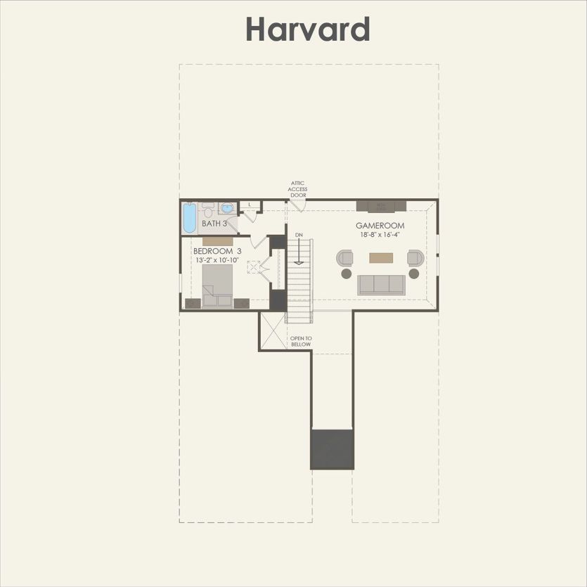 Second Floor 4 br / 3 ba