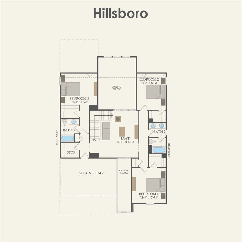 Second Floor 4 br / 3.5 ba