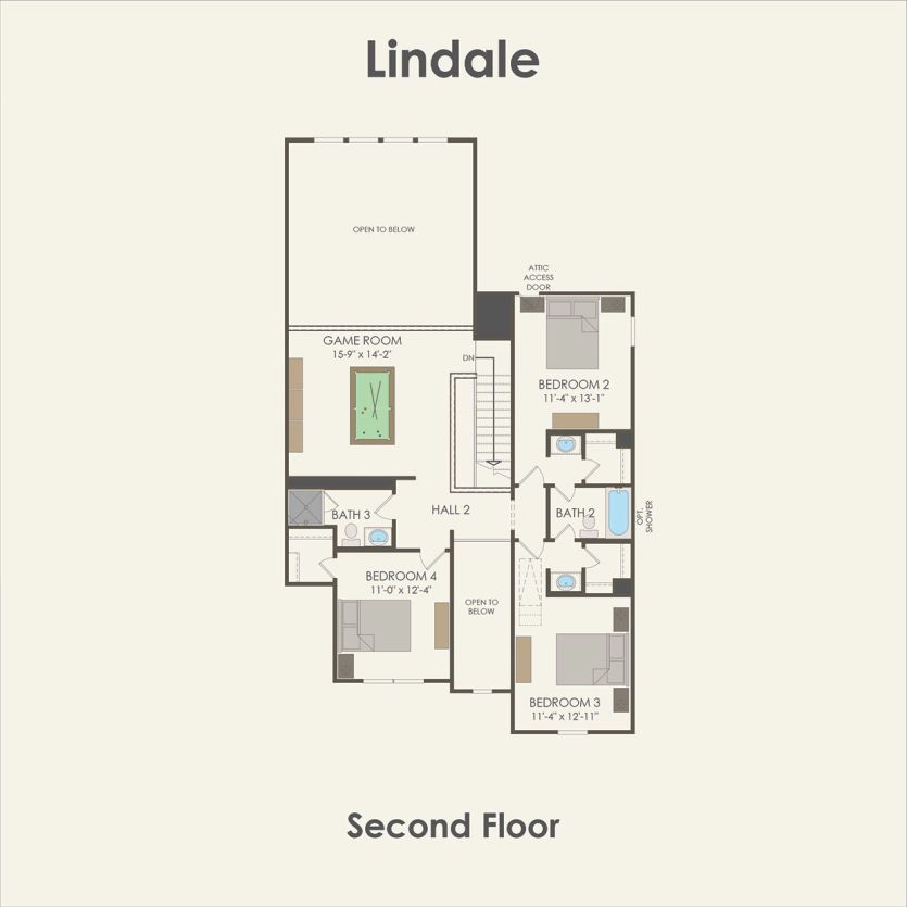 Second Floor 4 br / 3.5 ba
