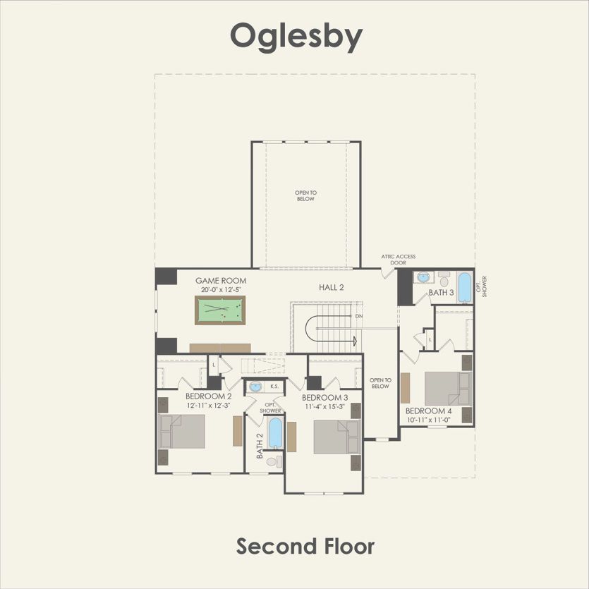 Second Floor 4 br / 3.5 ba