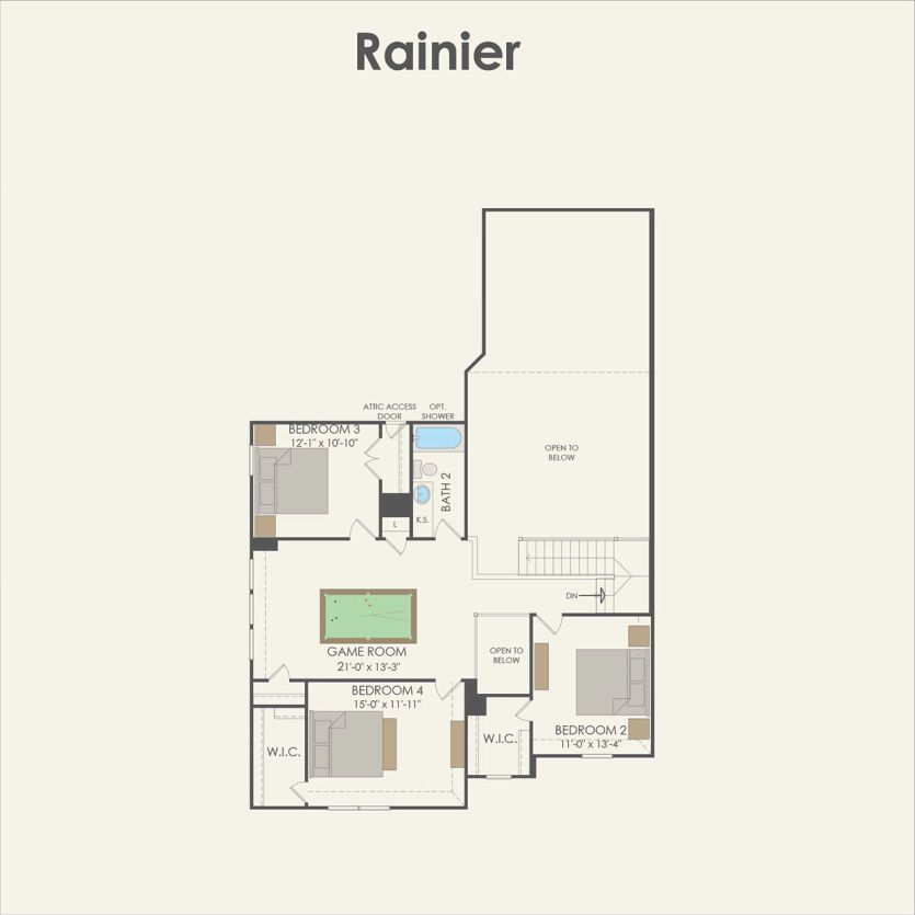 Second Floor 4 br / 2.5 ba