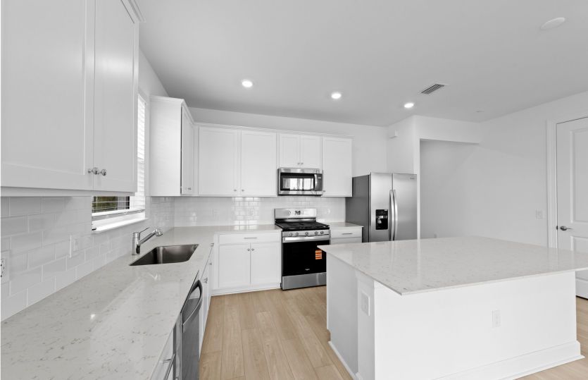 Kitchen with island
