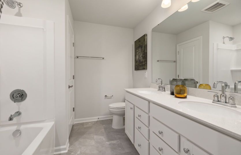 Guest Bath with Double Sinks