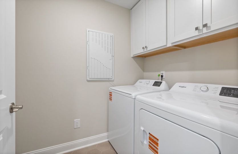 Laundry Room Upstairs for Convenience - Model Representation