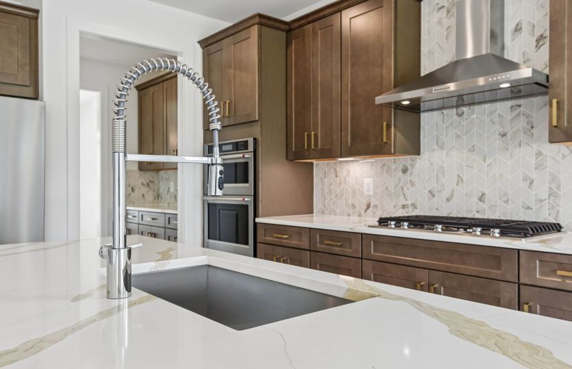 Gourmet Kitchen Features Stainless Steel Appliances - Actual Home