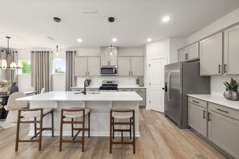 Kitchen with Large Island with Extra Seating