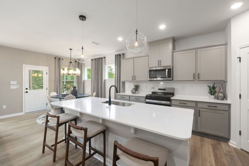 Kitchen with Large Island with Extra Seating