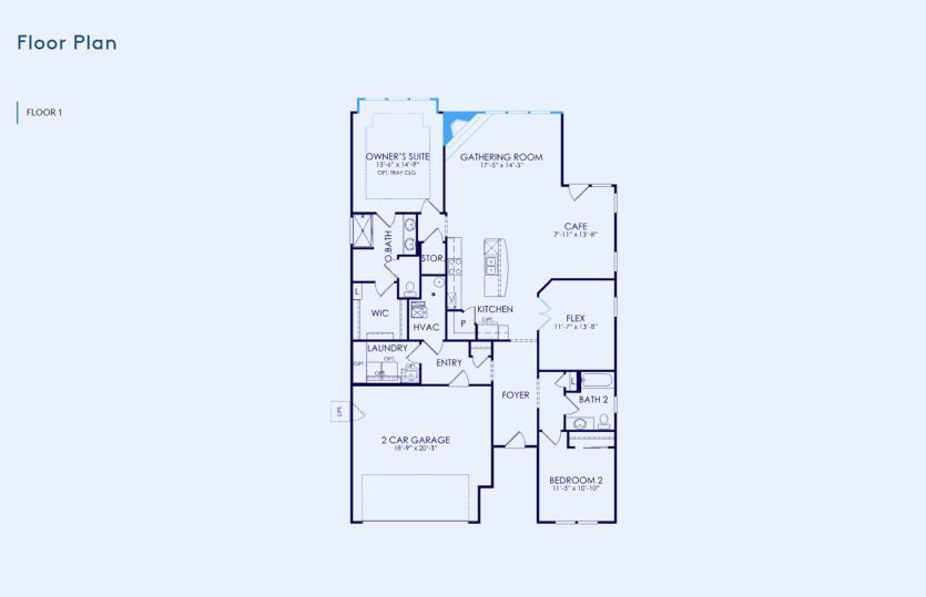 Bedrock with Basement Floor Plan, Quick Move-in Home, Floor 1