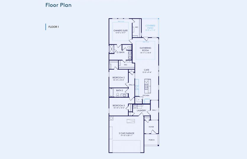 Kerrville Floor Plan, Quick Move-In Home, Floor 1