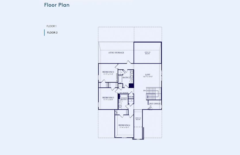 Iredell Floor Plan, Quick Move-In Home, Floor 2