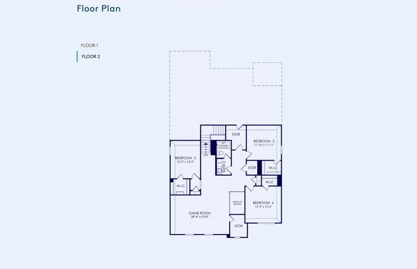 Caldwell Floor Plan, Quick Move-In Home, Floor 2