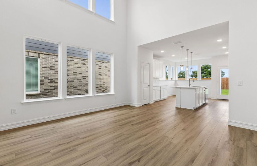 Two story ceilings in gathering room *model representation