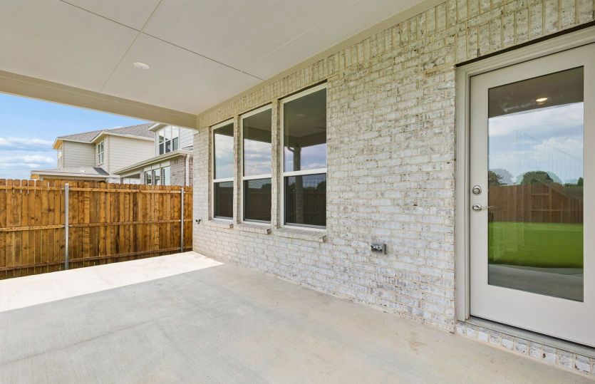 Built-in covered back patio *model representation