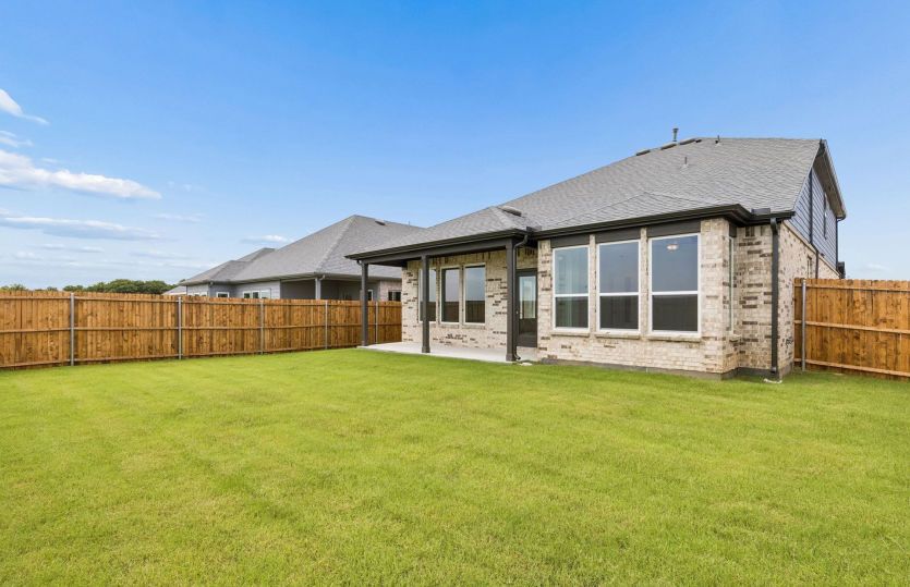 Built-in covered back patio