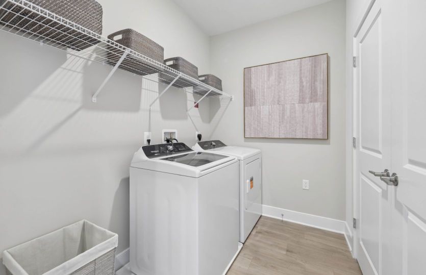 Laundry Room Provides Additional Storage