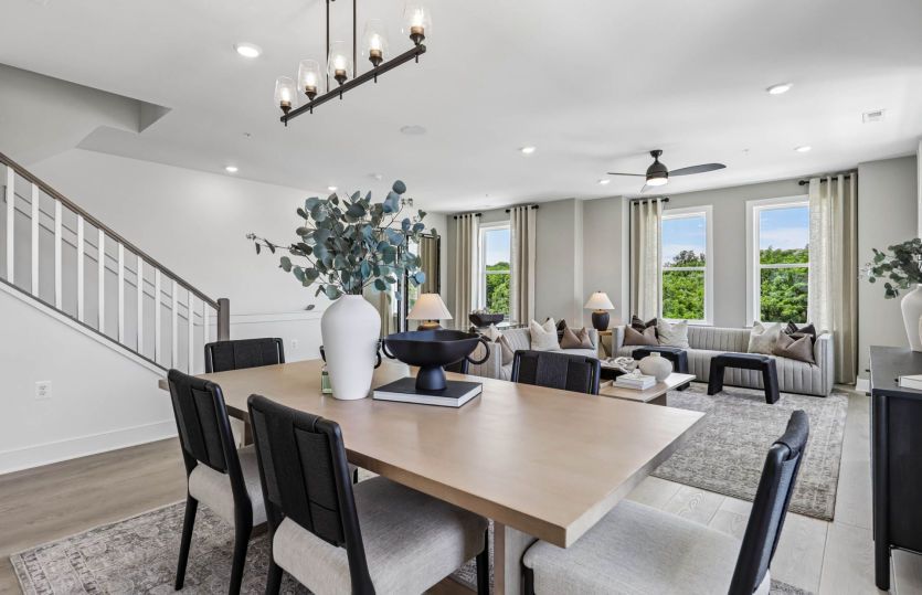 Café Opens to the Kitchen and Gathering Room