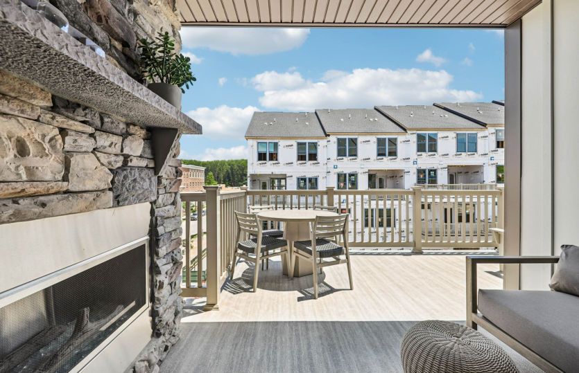 Balcony with Optional Electric Fireplace