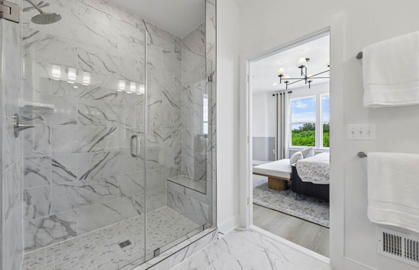 Primary Bathroom with Frameless Glass Shower