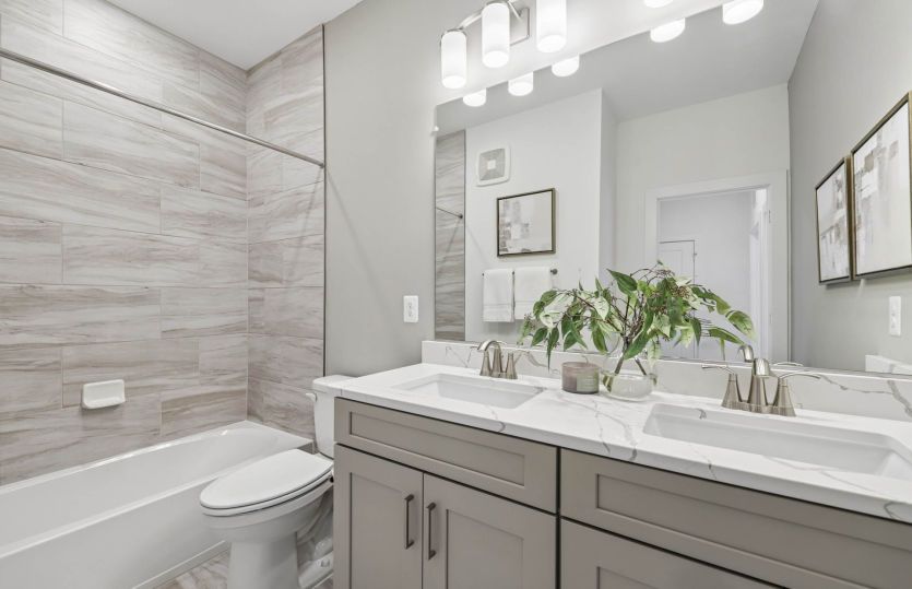 Secondary Bath with Dual Basin Vanity
