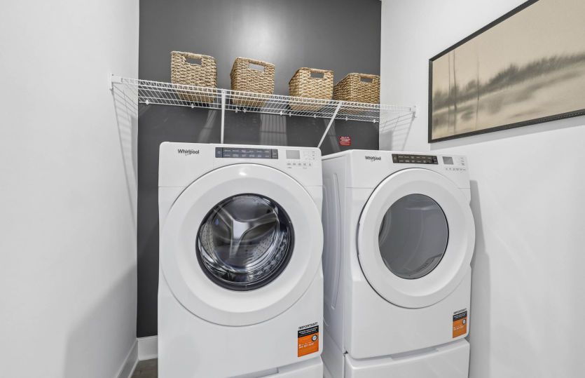 Laundry Room Provides Additional Storage