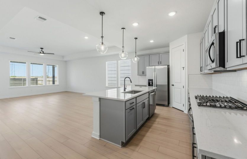 Kitchen Open to Gathering Space