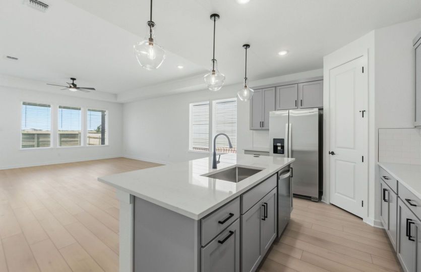 Kitchen Open to Gathering Space