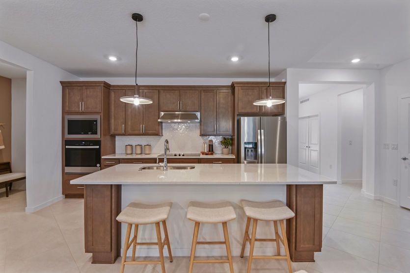 Kitchen with designer finishes