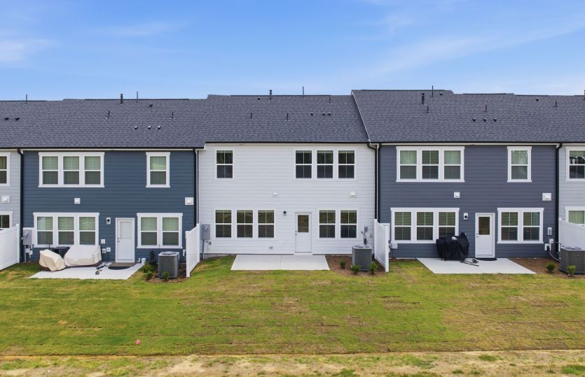 Raritan homesite 14 - Back View displays Outdoor Patio for Grilling & Entertaining