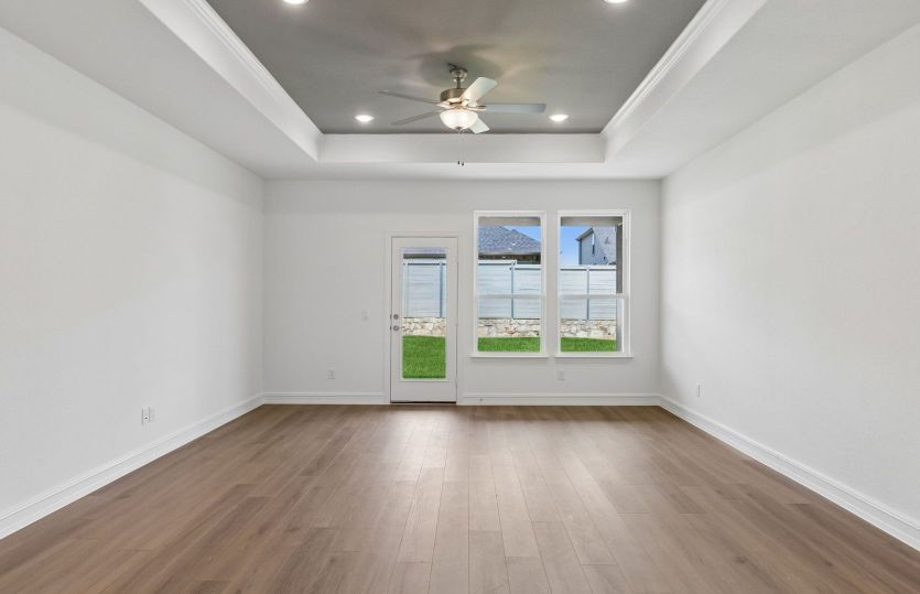 Gathering room with large windows