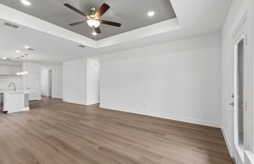 Tray ceiling in gathering room