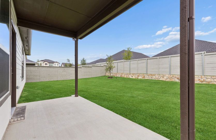 Built-in covered back patio