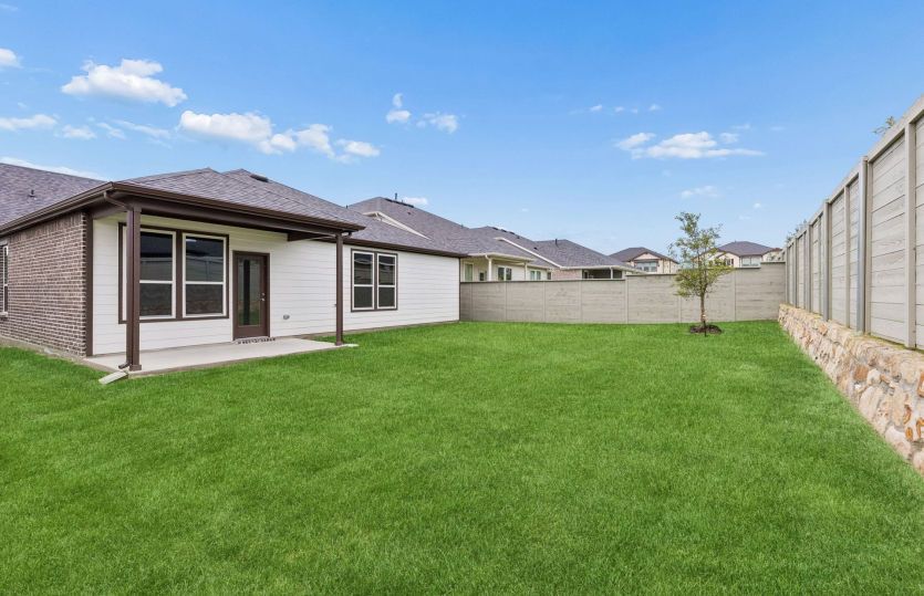Oversized fenced-in backyard